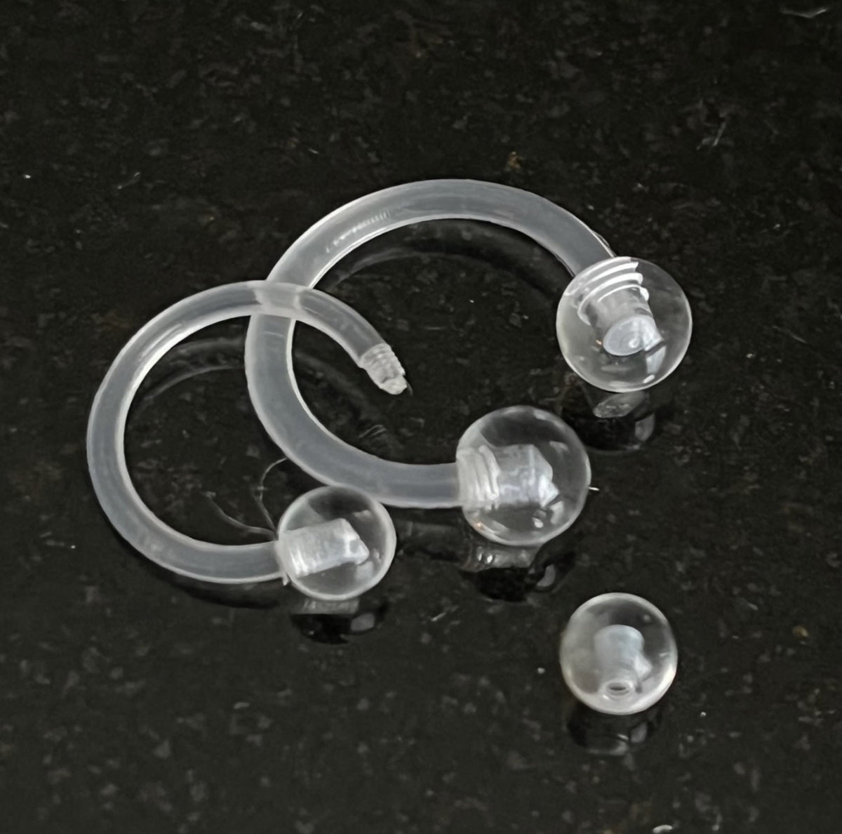 PAIR of Unique Flexible Circular Barbells Horseshoe Septum Ring -16g & 14g- Internal Diameter 8mm or 10mm -Available in a Variety of Colors!