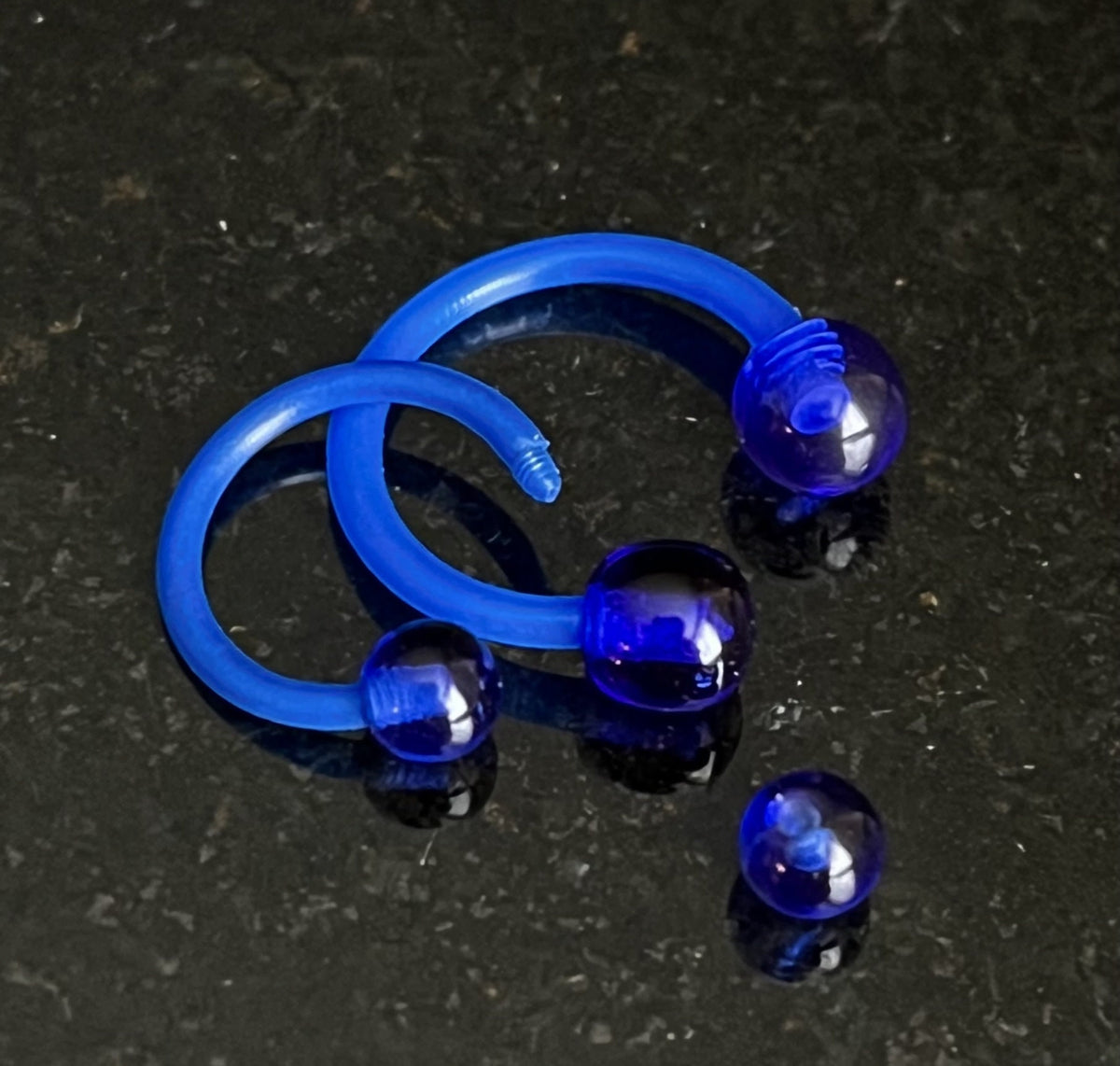PAIR of Unique Flexible Circular Barbells Horseshoe Septum Ring -16g & 14g- Internal Diameter 8mm or 10mm -Available in a Variety of Colors!