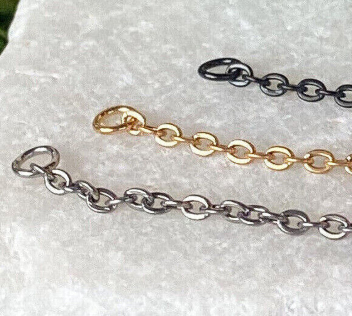 1 Piece of Solid Titanium Bridge Connector Chain Nose Ring - Black, Gold & Silver - 30mm, 40mm and 50mm Available!