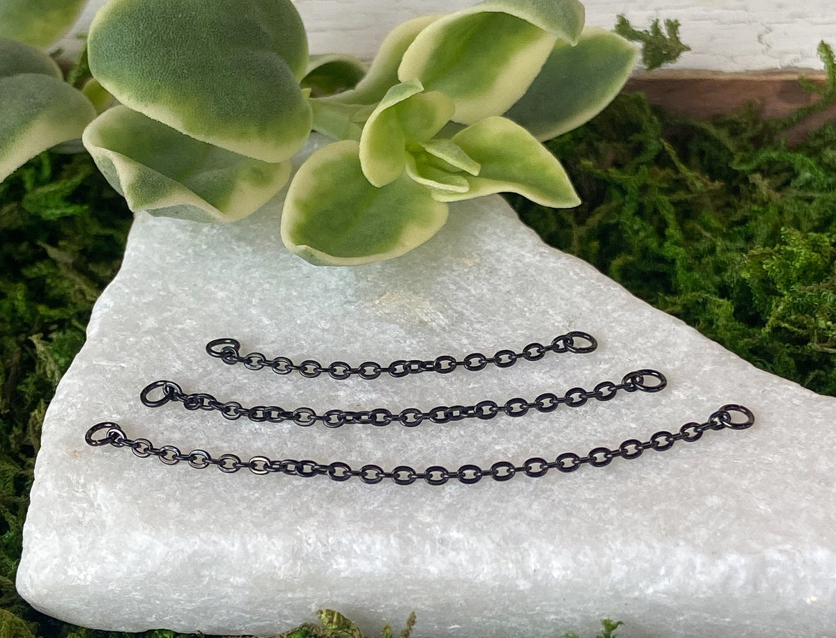 1 Piece of Solid Titanium Bridge Connector Chain Nose Ring - Black, Gold & Silver - 30mm, 40mm and 50mm Available!