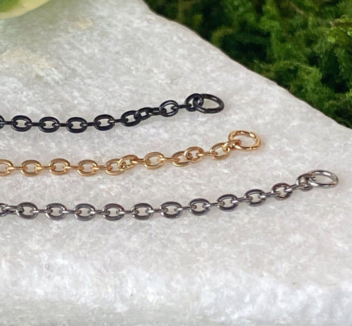 1 Piece of Solid Titanium Bridge Connector Chain Nose Ring - Black, Gold & Silver - 30mm, 40mm and 50mm Available!