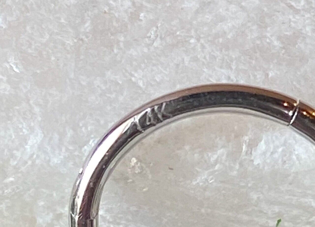 1 Piece of Beautiful Solid 14kt Gold Front Opals Hinged Segment Ring - 10mm, 8mm & 6mm - Gold and Silver Available!